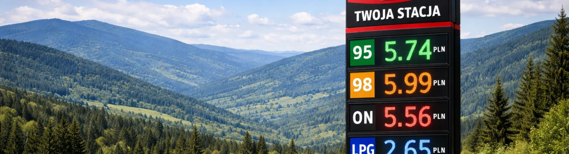 Pylony cenowe LED (słup cenowy)